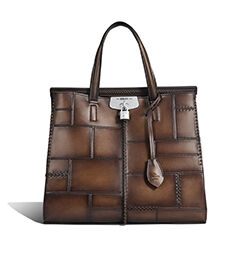 F088 Venezia Calf Leather Briefcase Berluti Tote Bags