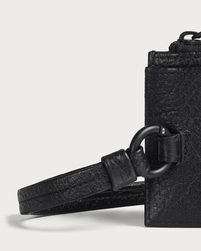Koa Maxi Strap Zipped Card Holder, Deep Black, hi-res