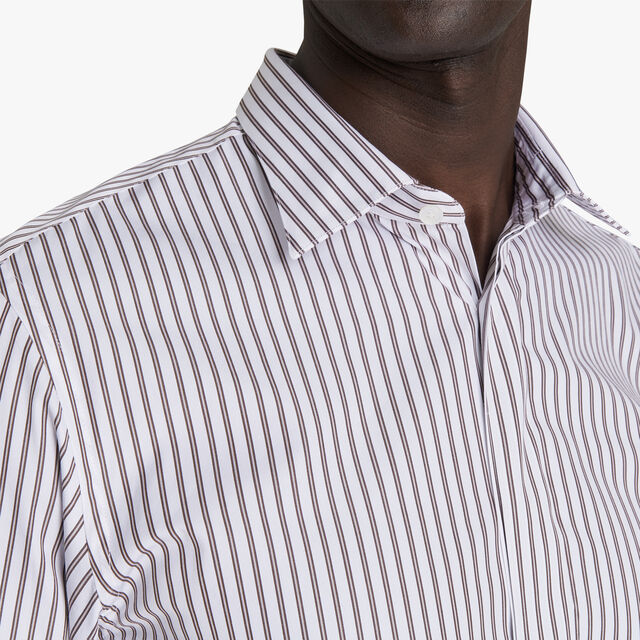 Chemise Rayée Andy En Coton, BROWN STRIPES, hi-res 4