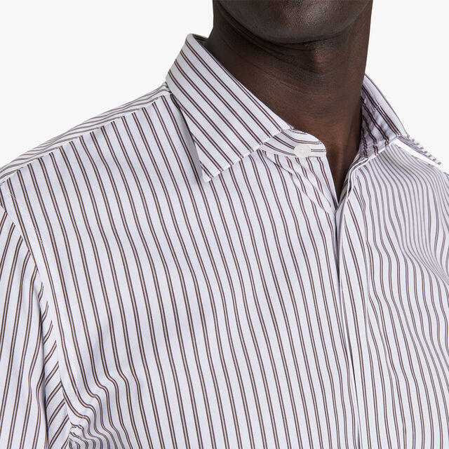 Cotton Striped Andy Shirt, BROWN STRIPES, hi-res 4
