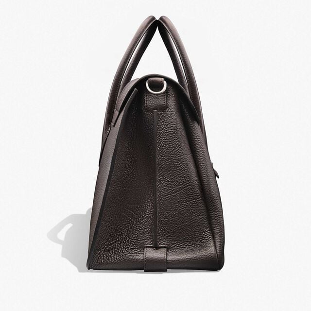 B Volute Croisee Leather Travel Bag, DARK BROWN, hi-res 4