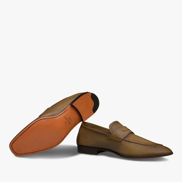Lorenzo Rimini袋鼠皮乐福鞋, OLIVE, hi-res 4