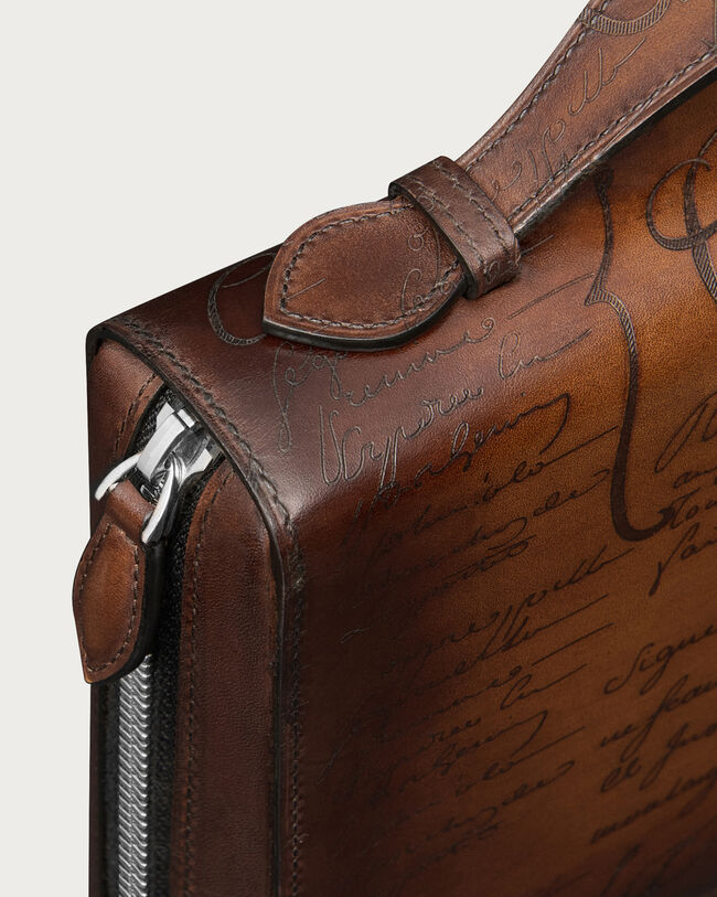 Itauba Wide Zipped Pouch, Cacao Intenso, hi-res