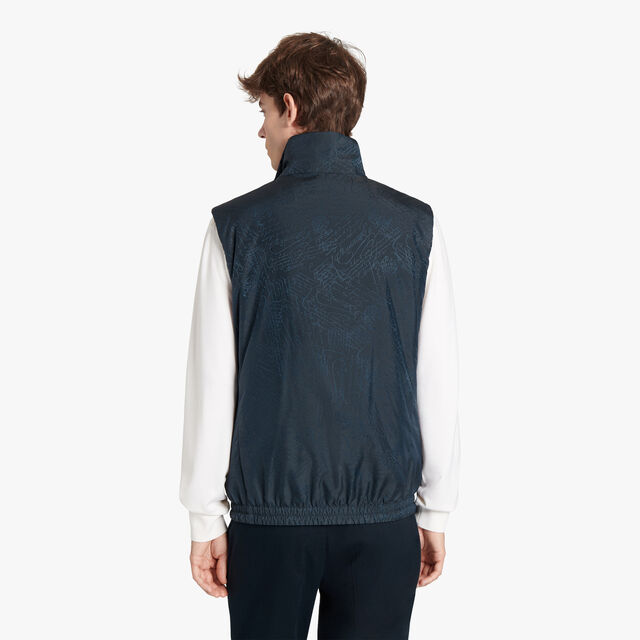 Nylon Scritto Gilet, WASHED INDIGO, hi-res 3