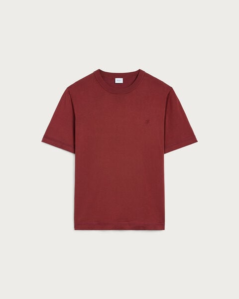 B-Thabor Embroidery Short-Sleeves Crewneck, Red Ocher, hi-res