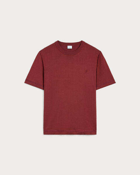 B-Thabor Embroidery Short-Sleeves Crewneck, Red Ocher, hi-res