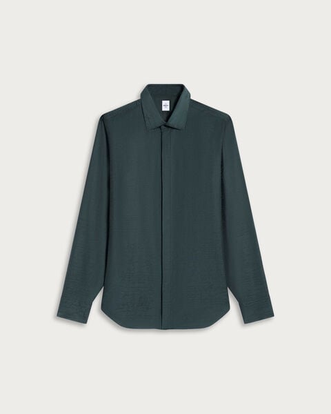 Andy Scritto Pattern Shirt, Nero Blue, hi-res