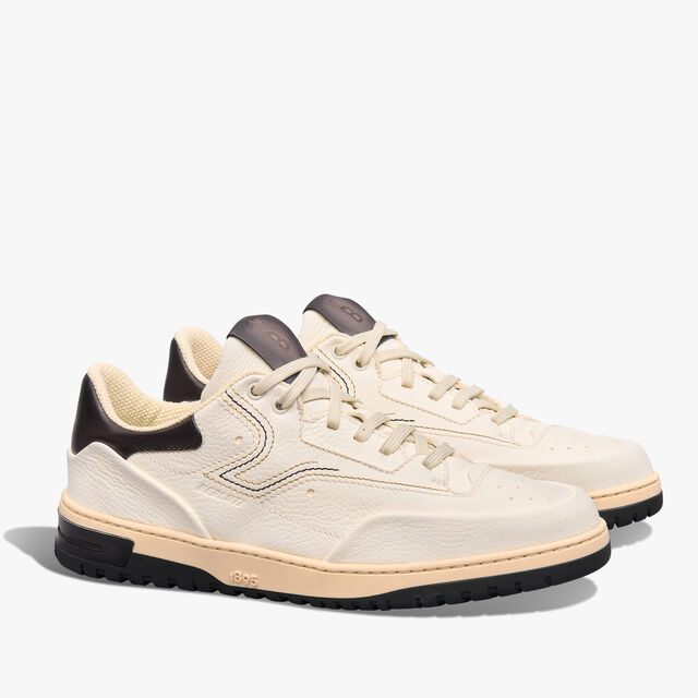 Playoff Deer Leather Sneaker, WHITE, hi-res 2