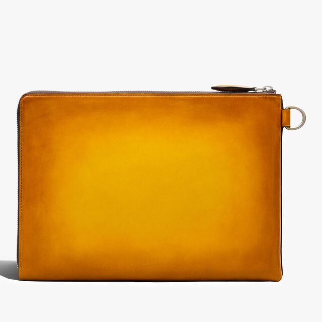 Nino GM Scritto Leather Clutch, MIMOSA, hi-res 2