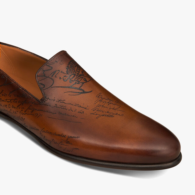 Mocassin Cursive Galet En Cuir Scritto, TOBACCO BIS, hi-res 6