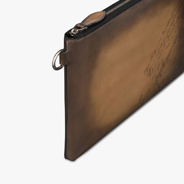 Nino GM Scritto Leather Clutch