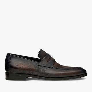 Andy Demesure Scritto Leather Loafer, CHARCOAL BROWN, hi-res