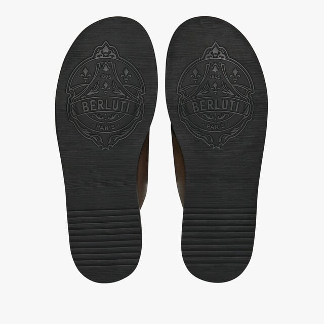 Sifnos Alligator And Leather Sandal, OLIVE, hi-res 4