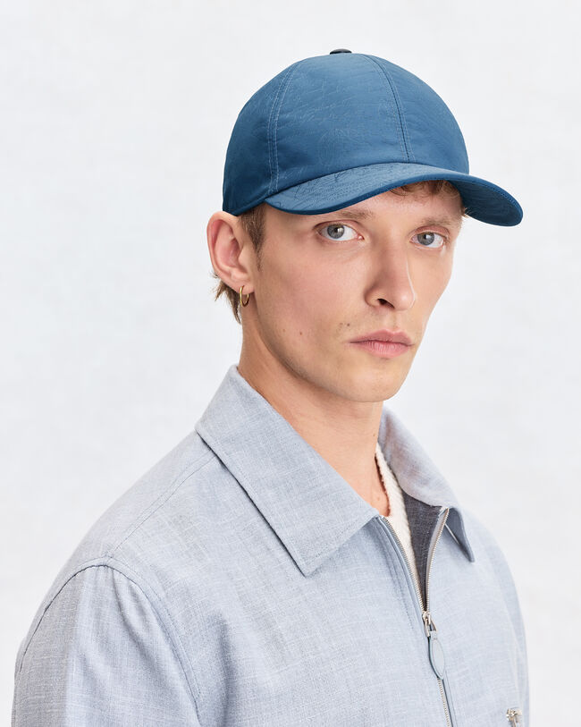 Scritto Pattern Baseball Cap, Dim Blue, hi-res
