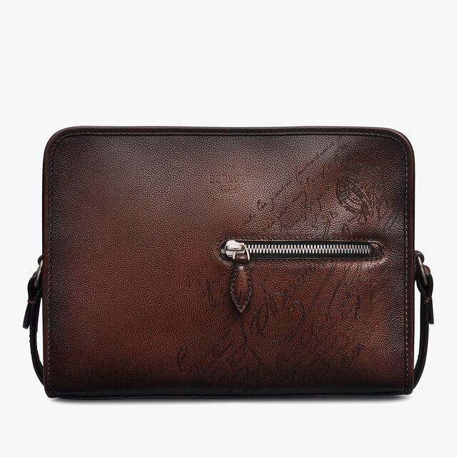 Journalier Scritto Leather Messenger, SOFT BROWN, hi-res 1
