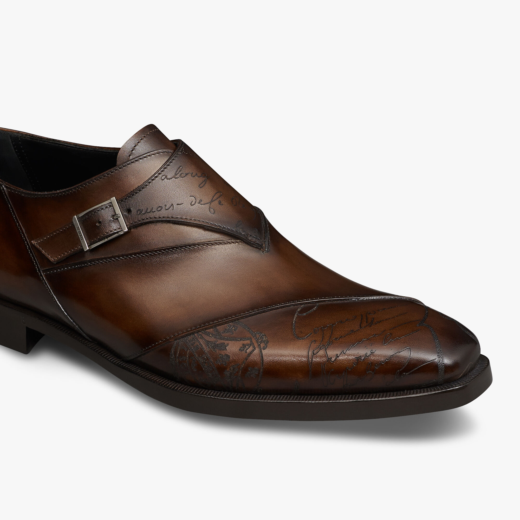 Patchwork Demesure Scritto Leather Monk Shoe, TDM INTENSO, hi-res 6