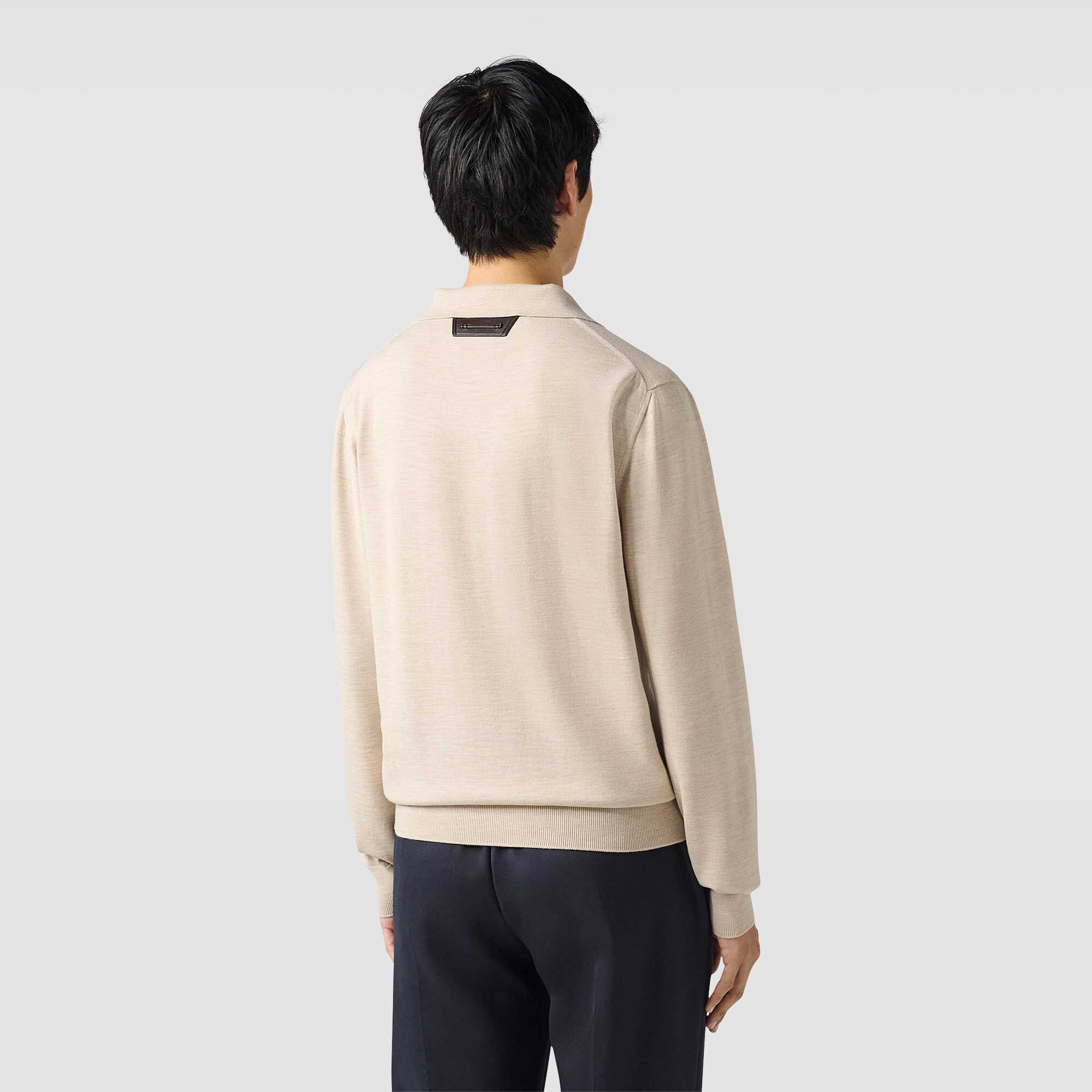 Classic Buttonless Wool Polo | Berluti US