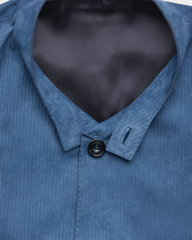 Corduroy Leather Foresti&egrave;re Jacket, Dim Blue, hi-res