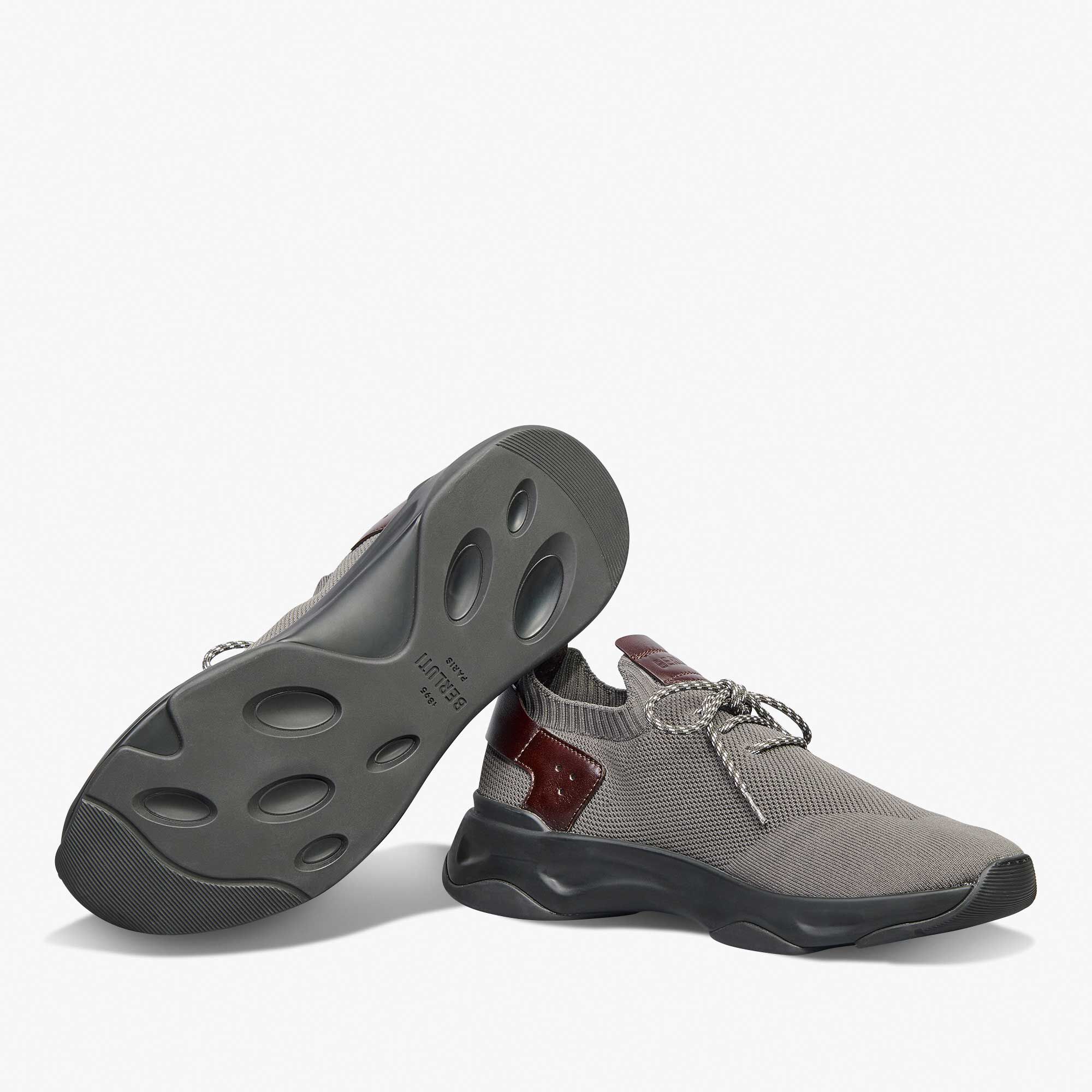 Shadow Knit And Calf Leather Sneaker | Berluti US