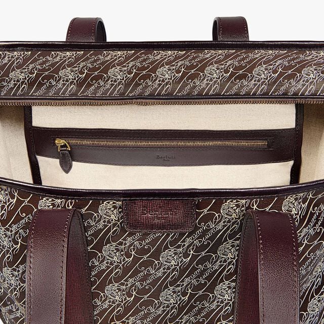 Cabas De Voyage Toile Marbeuf Tote Bag, DARK BROWN + MADURO, hi-res 7