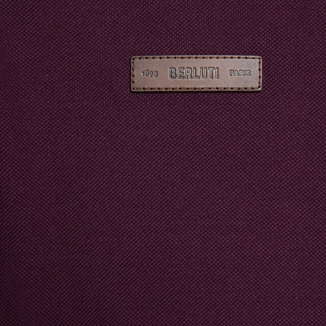 Leather Tab Polo, PURPLE GRAPE, hi-res 4