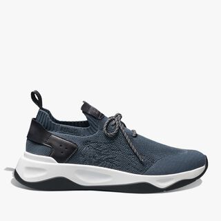 Shadow Knit And Leather Sneaker, BLU, hi-res