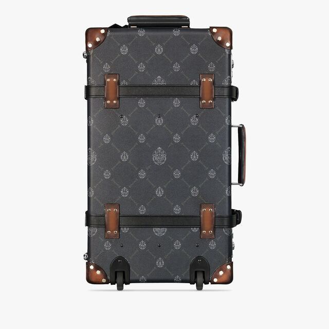 Globe-Trotter Luggage Canvas And Leather Rolling Suitcase, BLACK + TDM INTENSO, hi-res 3