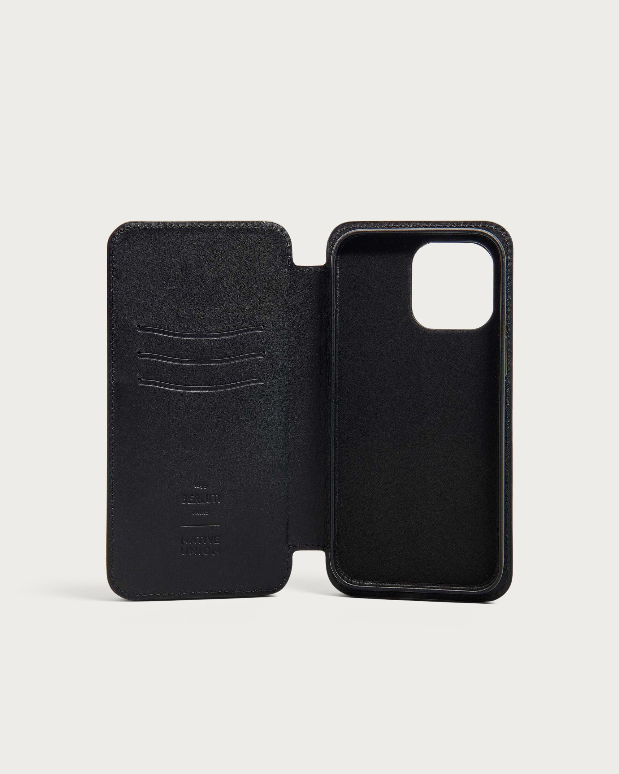 Scritto图纹皮革i  iPhonePro Max手机壳, Stone Denim, hi-res