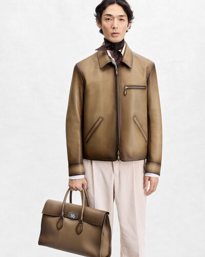 Leather Patina Un Jour Blouson, Fiamma Brass, hi-res