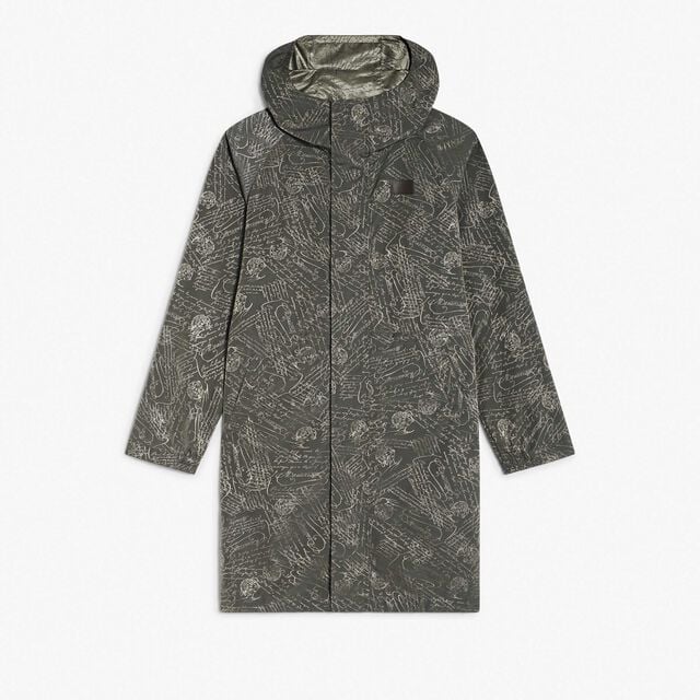 Long Packable Scritto Nylon Parka, SMOKY SILVER, hi-res 1