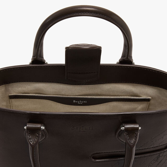Toujours XS Tote Bag In Scritto Leather, SELVA OSCURA, hi-res 10