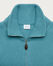 Cashmere Half-Zip with Leather Braiding Details, Teal Blue, Image 1