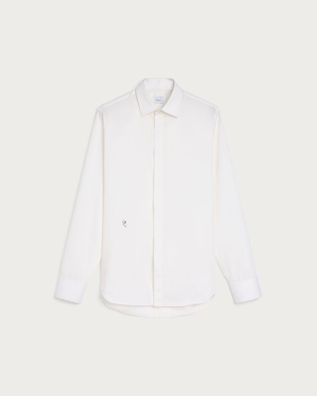 Andy Shirt with Alessandro Embroidery, Blanc Optique, hi-res