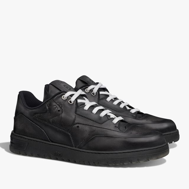 Playoff Scritto Leather Sneaker, FULL BLACK, hi-res 2