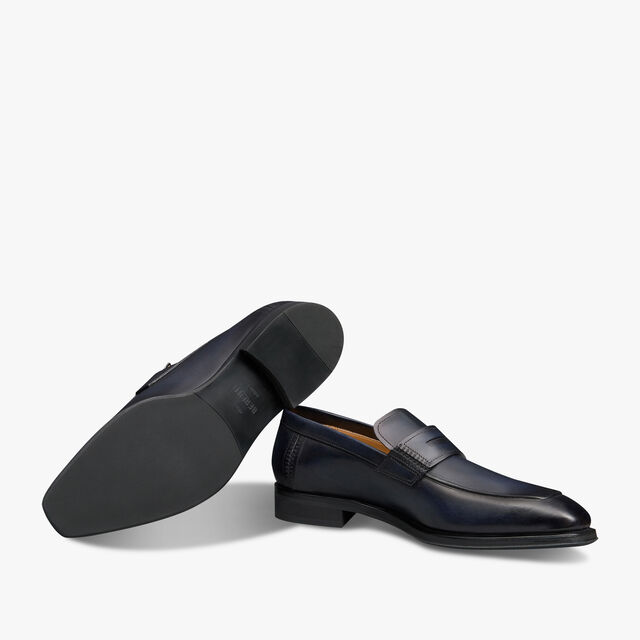 Andy Infini Couture Leather Loafer, NERO BLU, hi-res 4