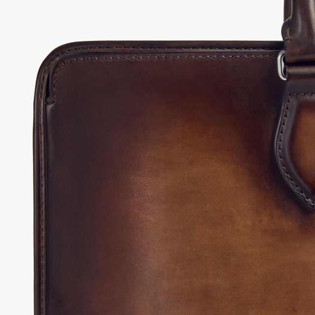 Un Jour Scritto Leather Briefcase, CACAO INTENSO, hi-res 7