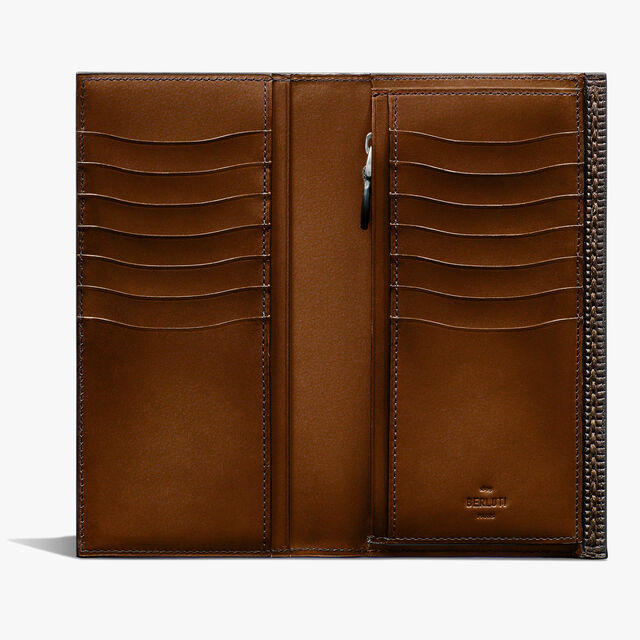 Badi Leather Long Wallet, NERO LEGNO, hi-res 3
