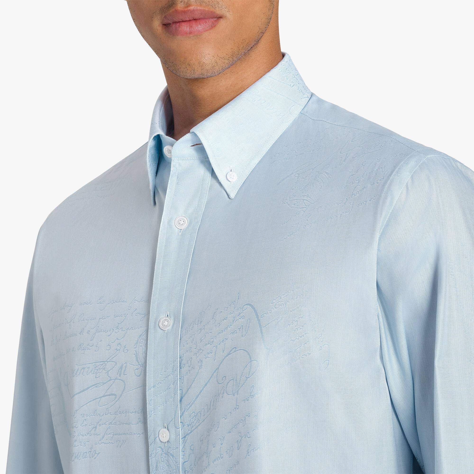 【Berluti】スクリット ピケ Tシャツ BLUE／GREY 送料関税込 三越伊勢丹 | BERLUTI/ベルルッティ通販 | スクリット刺繍T