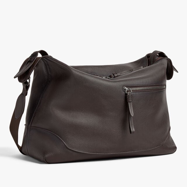 Un Jour Hobo In Leather, DARK BROWN, hi-res 5