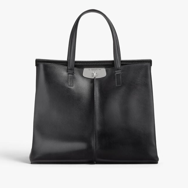 Luti 38 Leather Tote Bag, NERO GRIGIO, hi-res 1