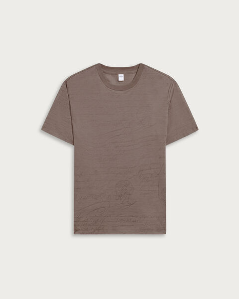 Scritto Piqu&eacute; T-shirt, Taupe Powder, hi-res