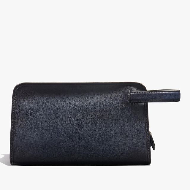 Morning Scritto Leather Toiletry Pouch, INDIGO DENIM, hi-res 3