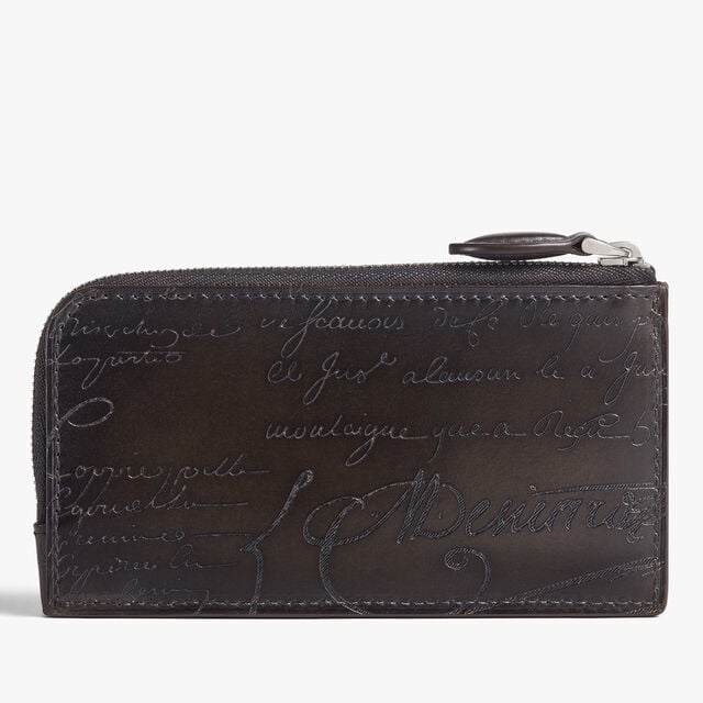 Koa Maxi Scritto Leather Long Zipped Card Holder, SELVA OSCURA, hi-res 2