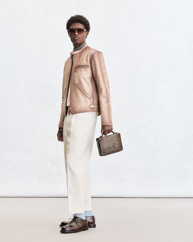 Itauba Wide Zipped Pouch, Gris, hi-res