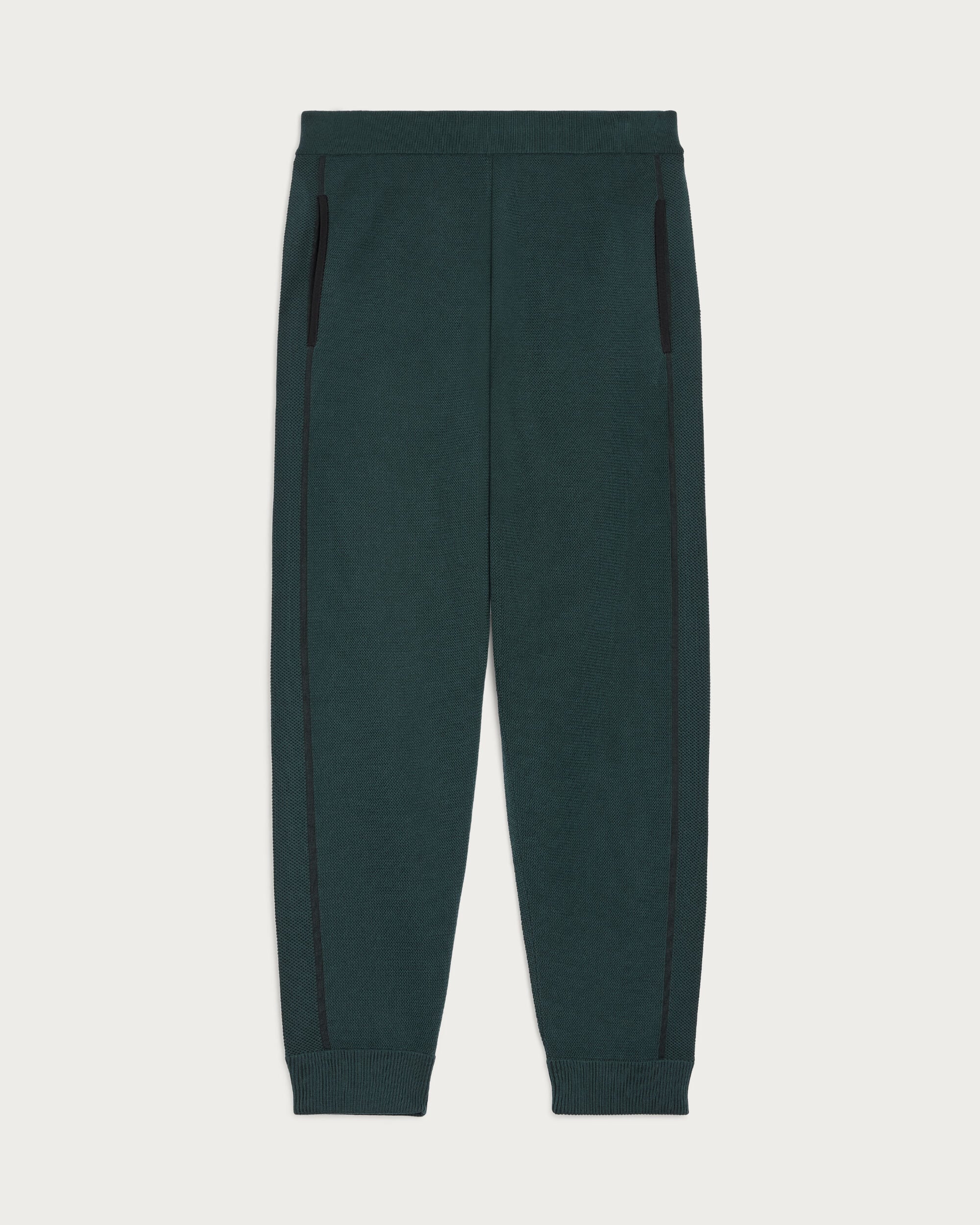 Shadow Jogpants with Leather Detail, Fir Green, hi-res