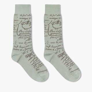Chaussettes Scritto, ORGANIC  GREY, hi-res
