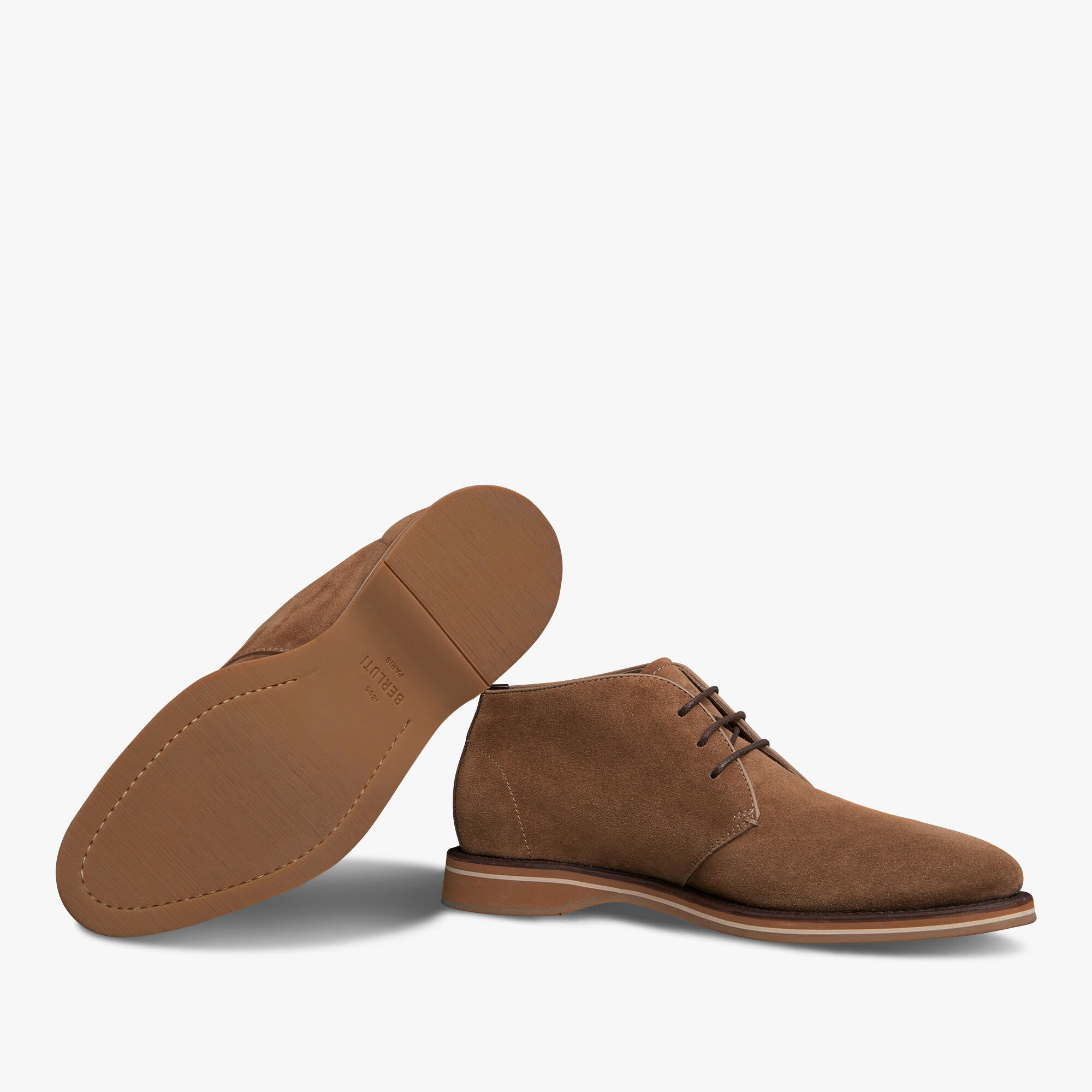 Alessio Scritto Suede Leather Desert Boots, VISONE, hi-res 5