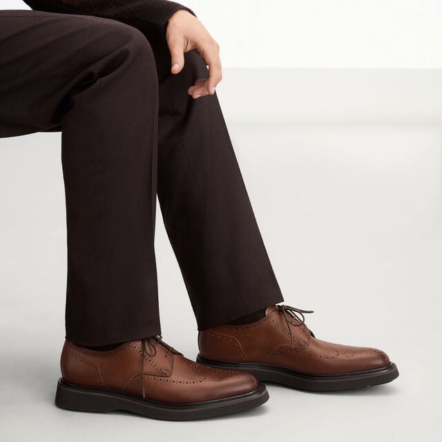 Alessio Natural Calf Leather Derby , COGNAC, hi-res 2
