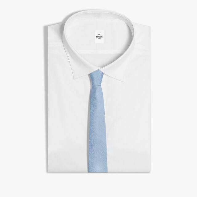 Herringbone Scritto Tie, SKY BLUE, hi-res 2