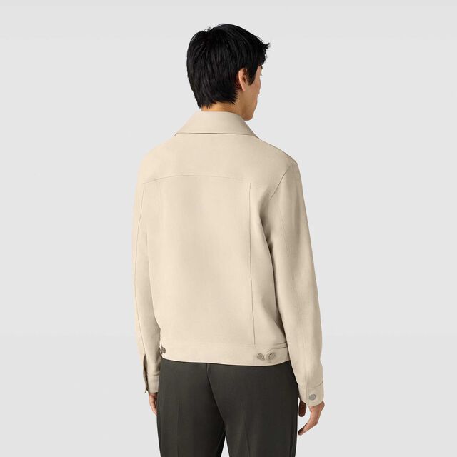 Suede Denim Jacket, FAWN BEIGE, hi-res 3